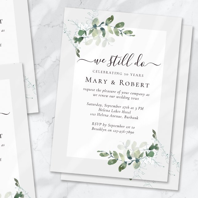 Convites Ainda Fazemos Vow Renewal 50º Casamento (Criador carregado)