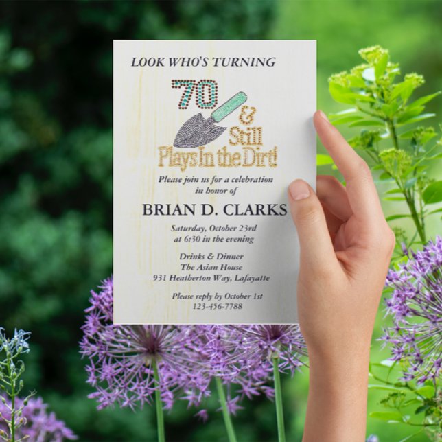 Convites Ainda joga na Festa de aniversário de 70 de jardin (Criador carregado)