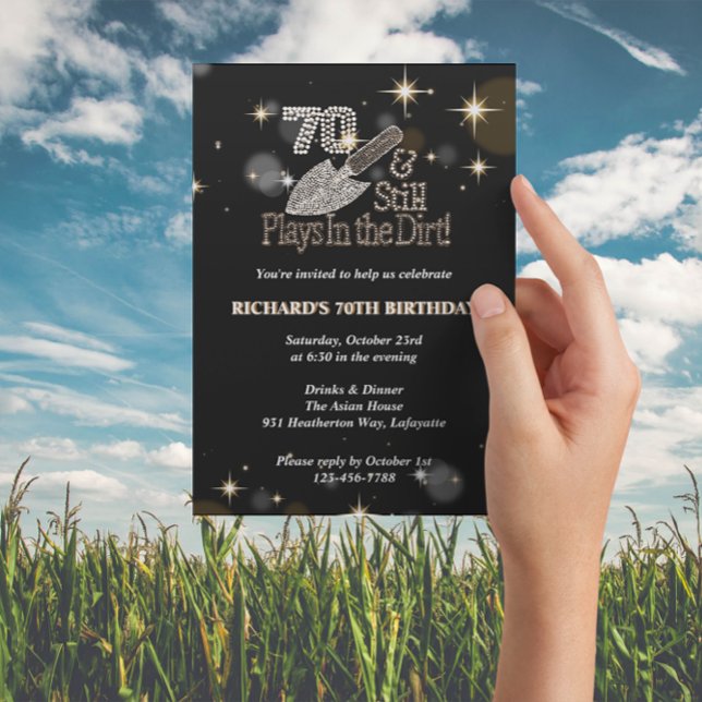 Convites Ainda joga na Festa de aniversário de 70 de jardin (Criador carregado)