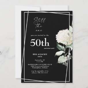 Convites Ainda o Único Festa Preta de Aniversário de 50 Ano