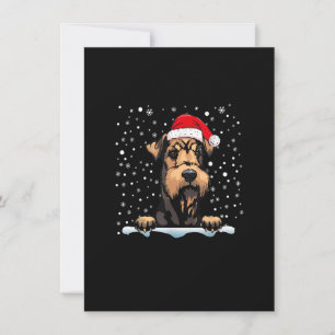 Convites Airedale Terrier Cachorro Natal Matando Papai Noel