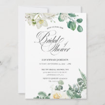 Airy Eucalyptus Greenery Boho Chá de panela Rustic