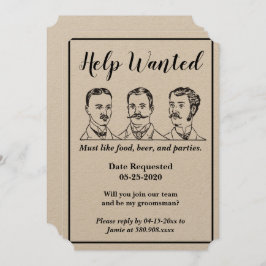 Convites Ajuda para solicitação de padrinho de casamento - 