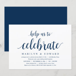 Convites Ajude-nos a celebrar o Elopamento Pós-Casamento Mo