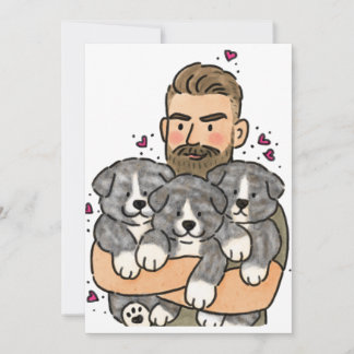 Convites Akita Inu Japonês Tigrado