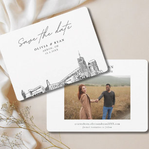 Convites Akron Wedding Modern Salvar Data