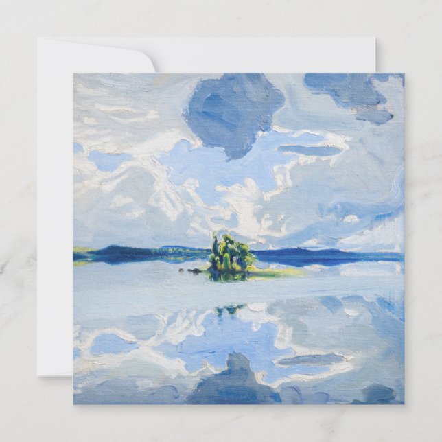 Convites Akseli Gallen-Kallela - Nuvens acima de um lago (Frente)
