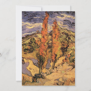 Convites Álamos na Estrada Através das Colinas por Vincent 