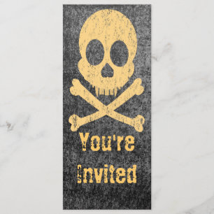 Convites alaranjados afligidos do crânio