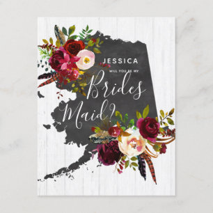 Convites Alaska State Floral, Você Será Minha Porta-Voz