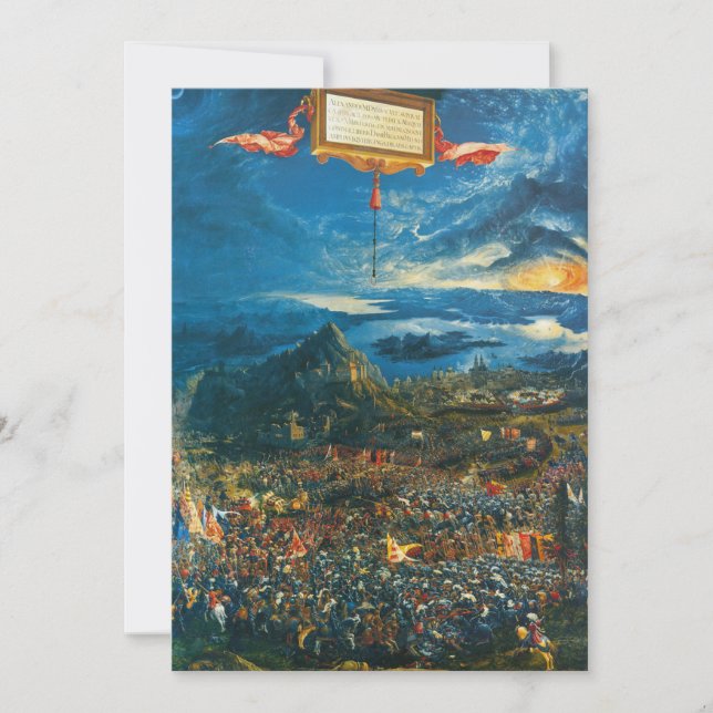 Convites Albrecht Altdorfer - A Batalha de Alexandre em Is (Frente)