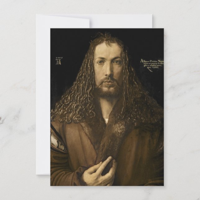 Convites Albrecht Durer - retrato de auto (Frente)