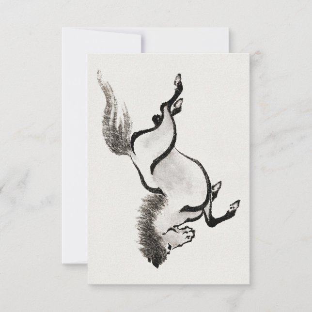 Convites Álbum de Horse Sketches por Katsushika Hokusai e (Frente)