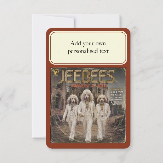 Convites Álbum Jeebees: uma Paródia (Frente)