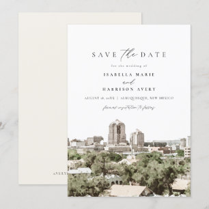 Convites ALBUQUERQUE Novo México Linha do Skyline Salva a 