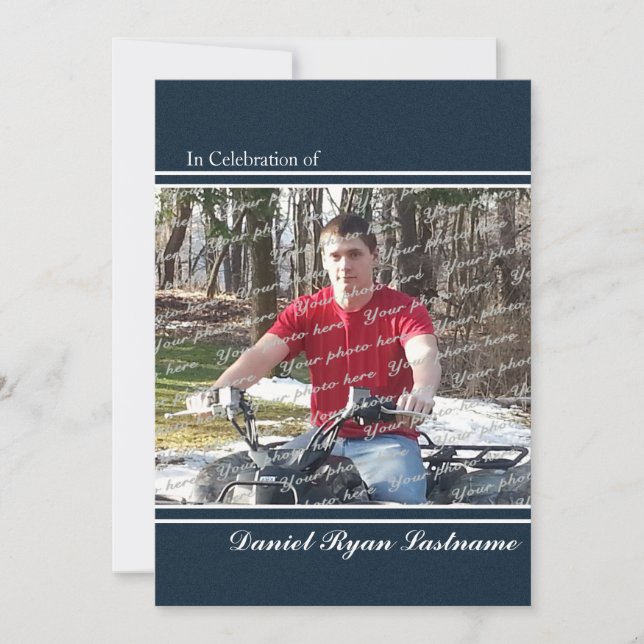 Convites Alcançar honestidade com a foto (Frente)