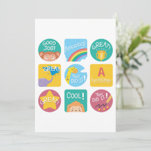 Convites Alcance Etiquetas Incrível Excelente Legal