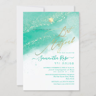 Convites Álcool PixDezines+Aruba Verde Bat Mitzvah