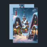 Convites Aldeia de Natal encantadora Open House<br><div class="desc">Este encantador Convite à Casa Aberta apresenta uma aldeia nevada com casas decoradas de Natal à noite. As ruas e os telhados estão grosseiramente cobertos de neve, as janelas estão brilhantemente iluminadas, as decorações de Natal consistem em árvores de abeto e bolas de árvores de Natal vermelhas. Convite maravilhoso para...</div>