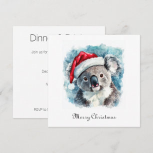 Convites Alegria de Natal Australiano, urso koala personali