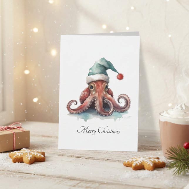 Convites Alegria de Natal de Octopus, personalizada (Criador carregado)