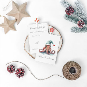 Convites Alegria de Natal de Octopus, personalizada