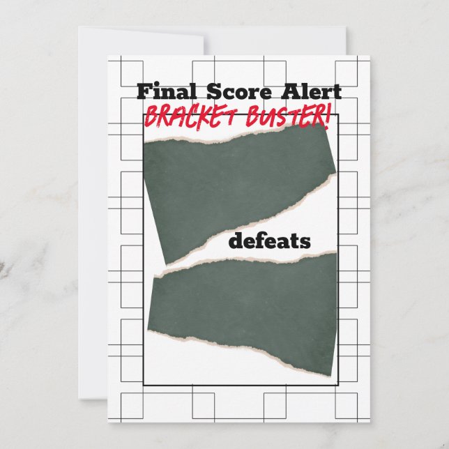 Convites Alerta Final do Quadro de Chalkney de Torneio de S (Verso)