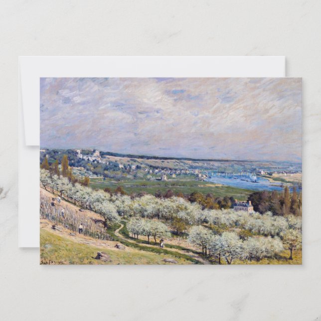 Convites Alfred Sisley - Terrace em Santo-Germain, Primaver (Frente)