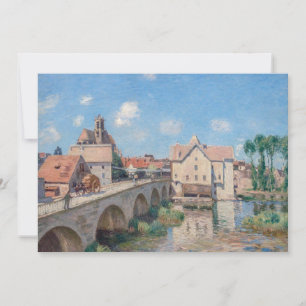 Convites Alfred Sisley trabalho de arte - Le Pont de Moret