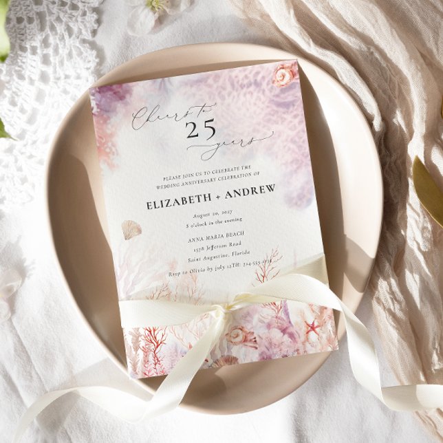 Convites Algas Marinhas Subaquáticas | Aniversário Conchas  (Criador carregado)