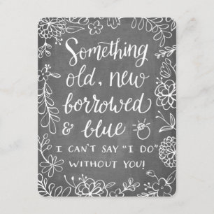 Convites Algo antigo novo emprestado   Bridesmaid