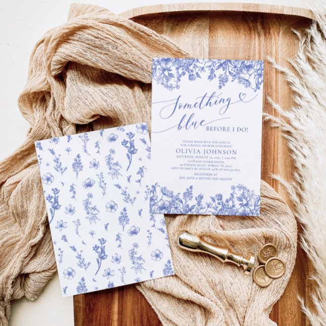 Convites Algo Azul Antes de Convidar o Chá de panela (Criador carregado)