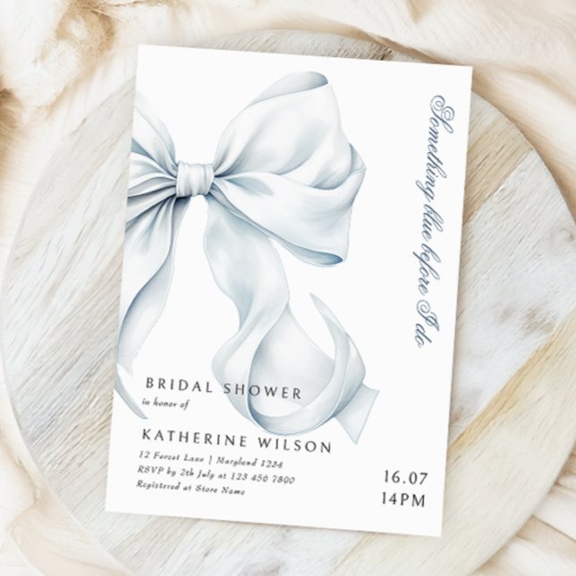 Convites Algo Azul Antes De Eu Fazer Chá de panela Arco (Criador carregado)