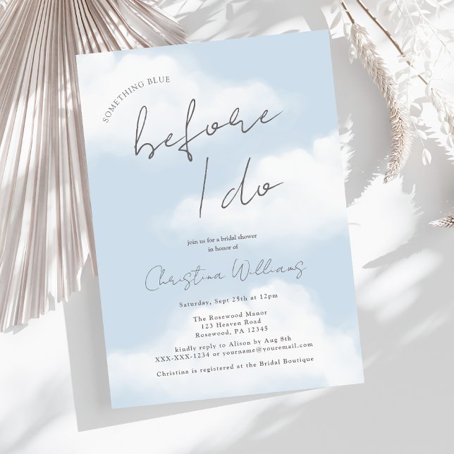 Convites Algo Azul Antes De Eu Fazer Chá de panela Na Nuvem (Criador carregado)