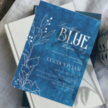 Algo Azul Antes de Eu Fazer Chá de panela Texturiz