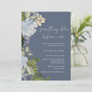 Convites Algo Azul Antes de Fazer Chuveiro Floral Nupcial
