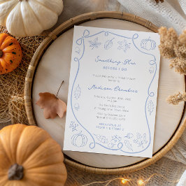 Convites Algo Azul Antes Que Eu Faça Chá de panela