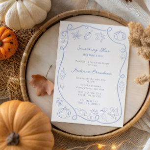 Convites Algo Azul Antes Que Eu Faça Chá de panela