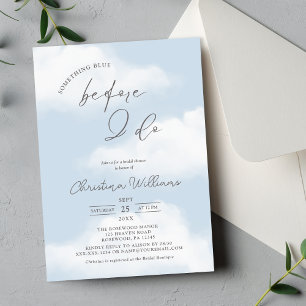 Convites Algo Azul Antes Que Eu Faça Chá de panela