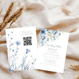 Convites Algo azul antes que eu faça Chá de panela floral