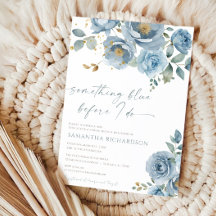 Algo azul antes que eu faça chá de panela floral