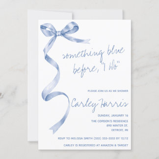 Convites Algo Azul antes que eu faça! Chá de panela moderno