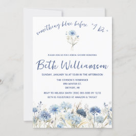 Convites Algo Azul antes que eu faça! Chá de panela moderno