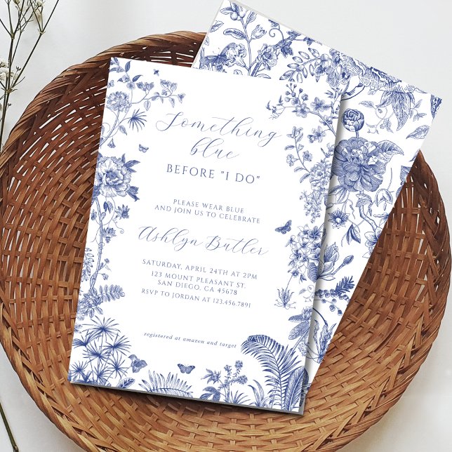 Convites Algo Azul Antes Que Eu Faça O Chá de panela Convid (Criador carregado)