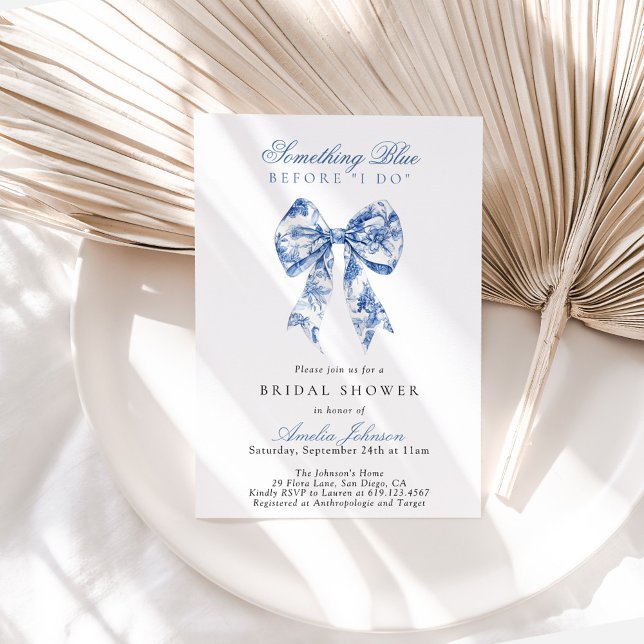 Convites Algo Azul Antes Que Eu Faça O Chá de panela Convid (Criador carregado)