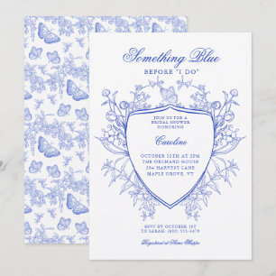 Convites Algo Azul Antes Que Eu Faça Um Paixão Floral Elega
