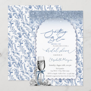 Convites Algo Azul Arco Champagne