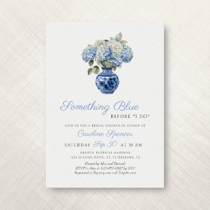 Convites Algo Azul Hydrangea Chinoiserie Chá de panela