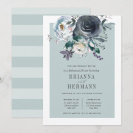 Convites Algo Azul | Janto de ensaio de casamentos de flore