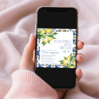 Algo azul limão marroquino Chá de panela QR